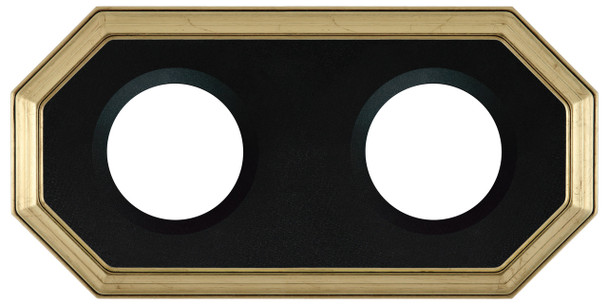 352 Double Collector Plate Frame Gold Leaf  - Black Velvet