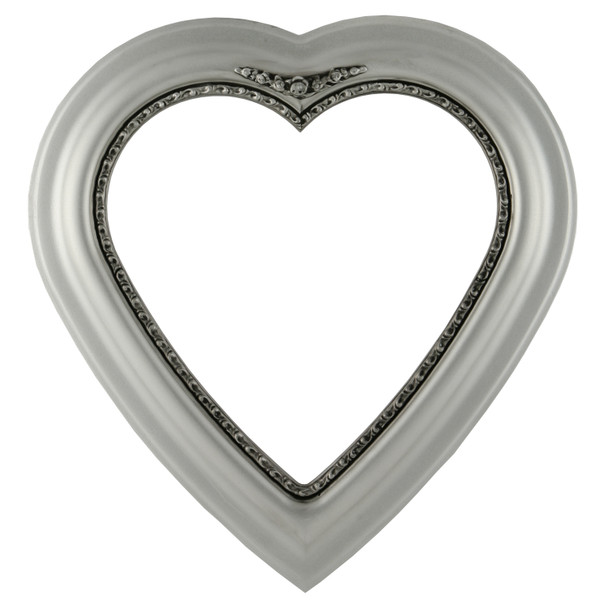 #457 Heart Frame - Silver Spray