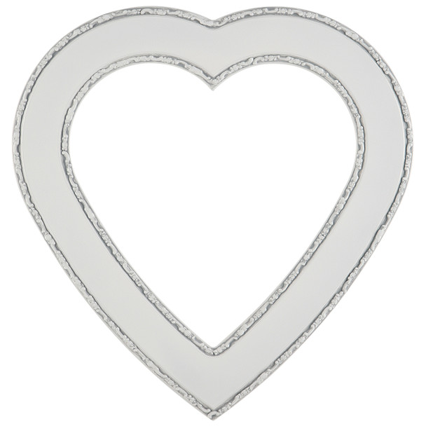 #832 Heart Frame - Linen White