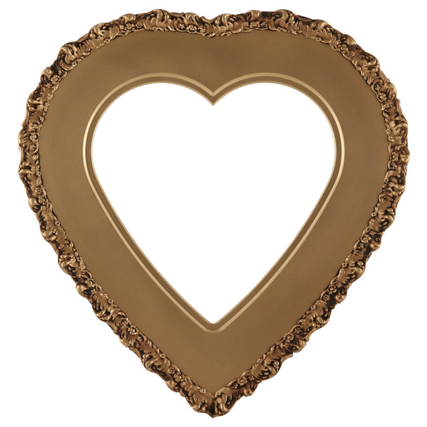 #844 Heart Frame - Gold Spray