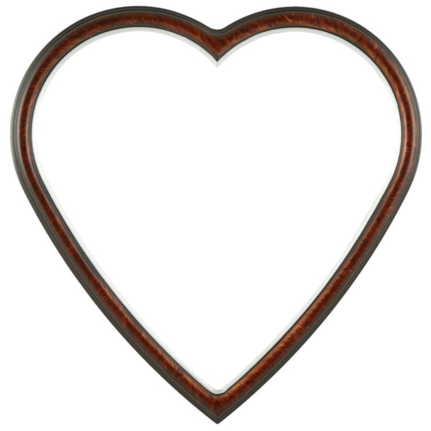 #551 Heart Frame - Vintage Walnut With Silver Lip