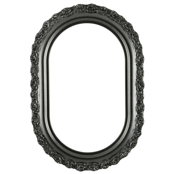 #454 Oblong Frame - Black Silver