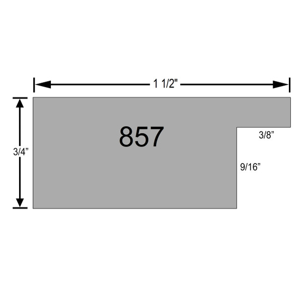 #857 Rectangle Frame - Bright Silver