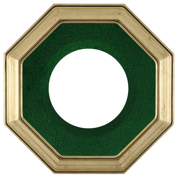 Collector Plate Frame #351 - Gold Leaf (Green Velvet)