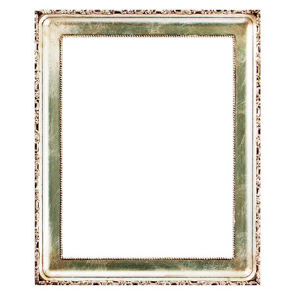#401 Rectangle Frame - Silver Leaf with Brown Antique