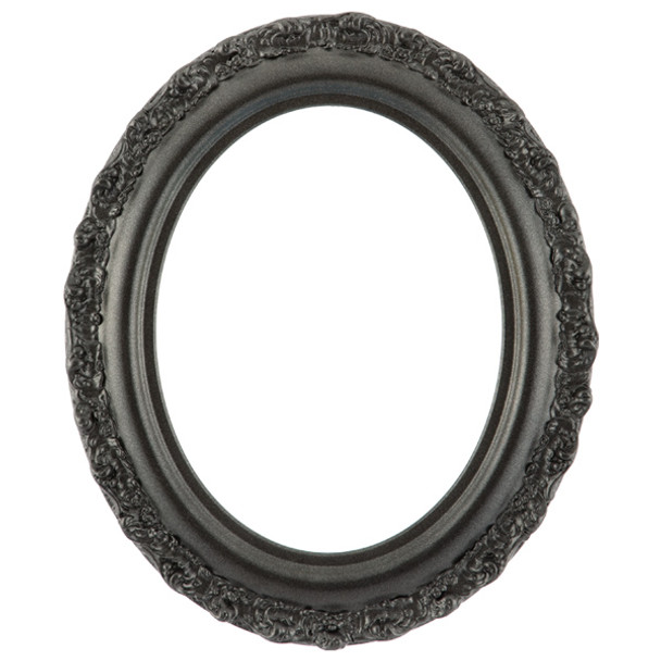 #454 Oval Frame - Black Silver