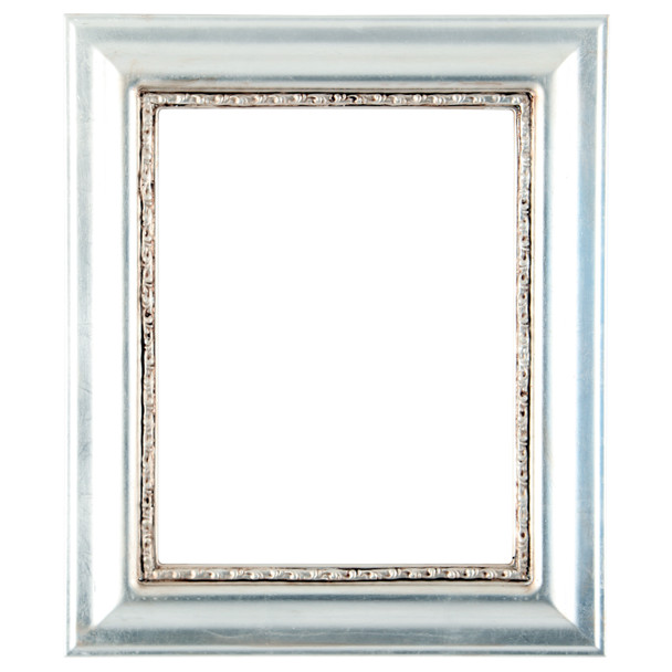#456 Rectangle Frame - Silver Leaf with Brown Antique