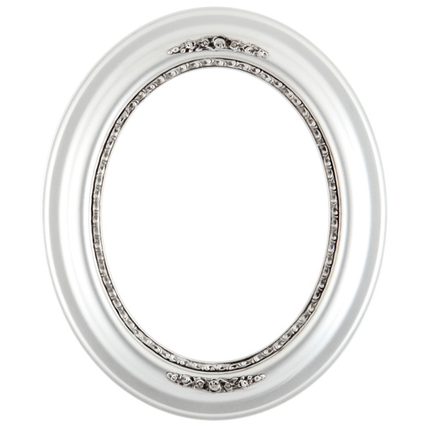 #457 Oval Frame - Silver Spray