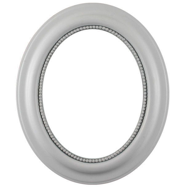 #458 Oval Frame - Linen White