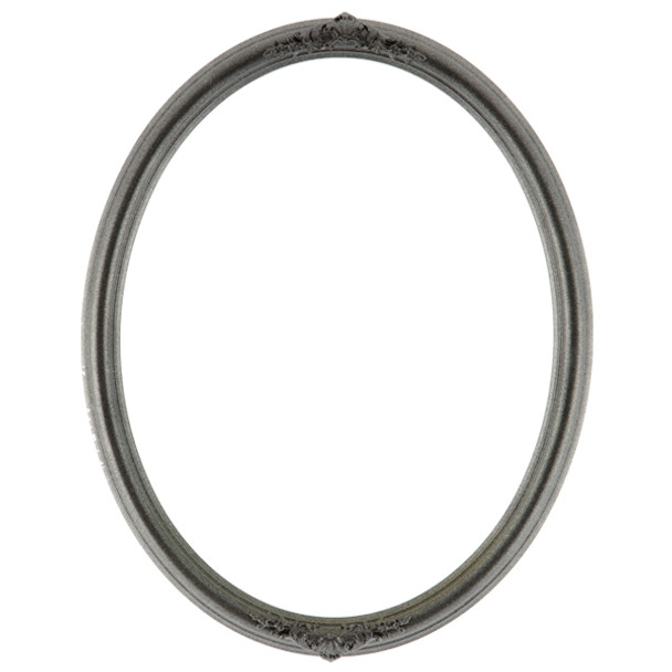 #554 Oval Frame - Black Silver