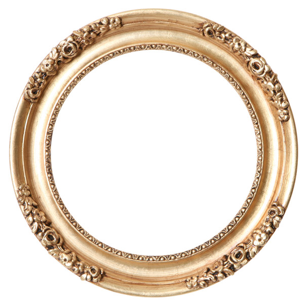 #603 Circle Frame - Antique Gold Leaf