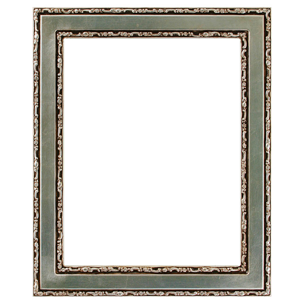 #822 Rectangle Frame - Silver Leaf with Brown Antique