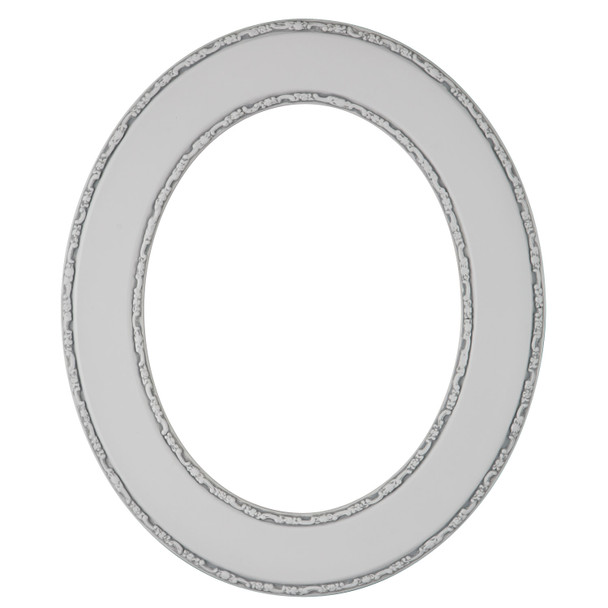 #832 Oval Frame - Linen White