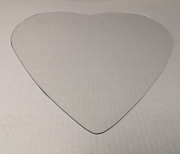 Heart glass conservation clear flat