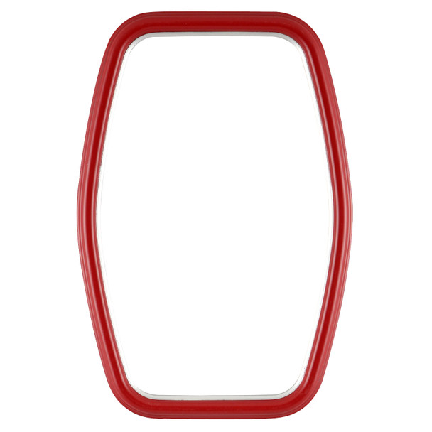 #551 Hexagon Frame - Holiday Red with Silver Lip