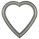 #401 Heart Frame - Silver Spray