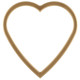 #810 Heart Frame - Gold Spray