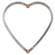 #811 Heart Frame - Silver Leaf with Brown Antique