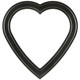 #820 Heart Frame - Black Silver