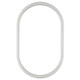 #551 Oblong Frame - Linen White with Silver Lip