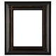 #490 Rectangle Frame - Matte Black with Gold Lip