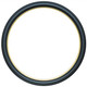 #551 Circle Frame - Matte Black with Gold Lip