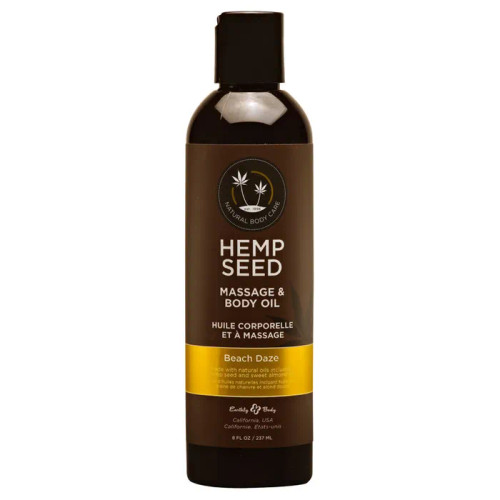Hemp Seed Massage & Body Oil - Beach Daze - Coconut & Pineapple Scented - 237 ml Bottle