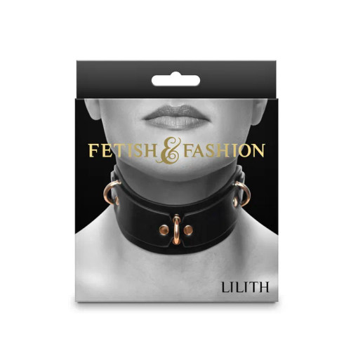 Fetish & Fashion Collar - Lilith - Black and Red