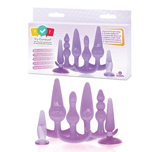 Try-Curious anal plug kit-Purple