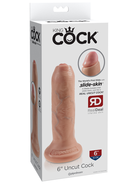 King Cock 6 Inch-Uncut-Flesh