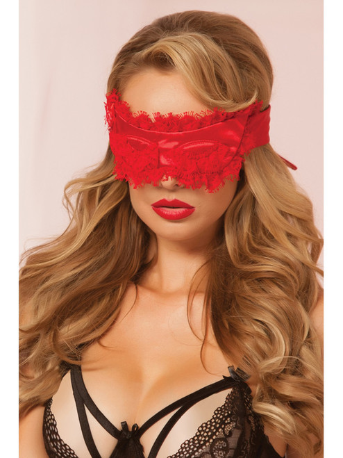Eyelash Blindfold-Red