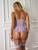 Intimate Desire-Lace Teddy With Stockings-Wine Purple-Sizes-Small-X-Large