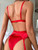 Intimate Desire-Satin 4 Piece Set-Red-Sizes-Small-X-Large