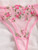 Intimate Desire-Embroided Bra And Thong Set-Pink-Sizes Small-X-Large