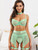 Intimate Desire-4 Piece Mesh Seduction Set-Green-Sizes Small-X-Large