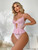 Intimate Desire-Pretty In Pink Lace Teddy-Sizes Small-Large