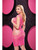 Lace Cut out Mini Dress-Hot Pink-Size 6-16