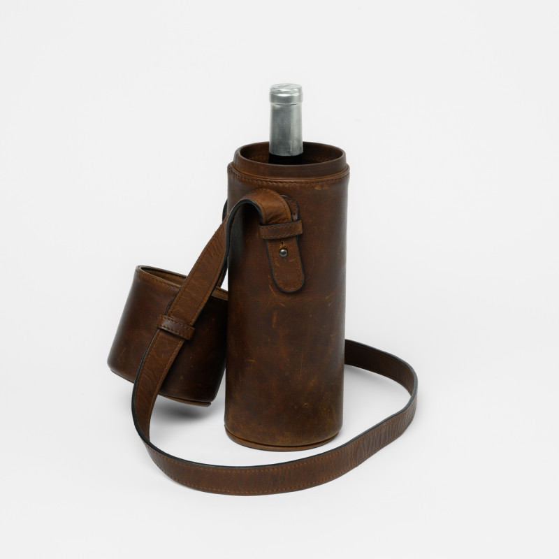 Wine Bottle Holder Leather | Elegant & Functional | Moore & Giles
