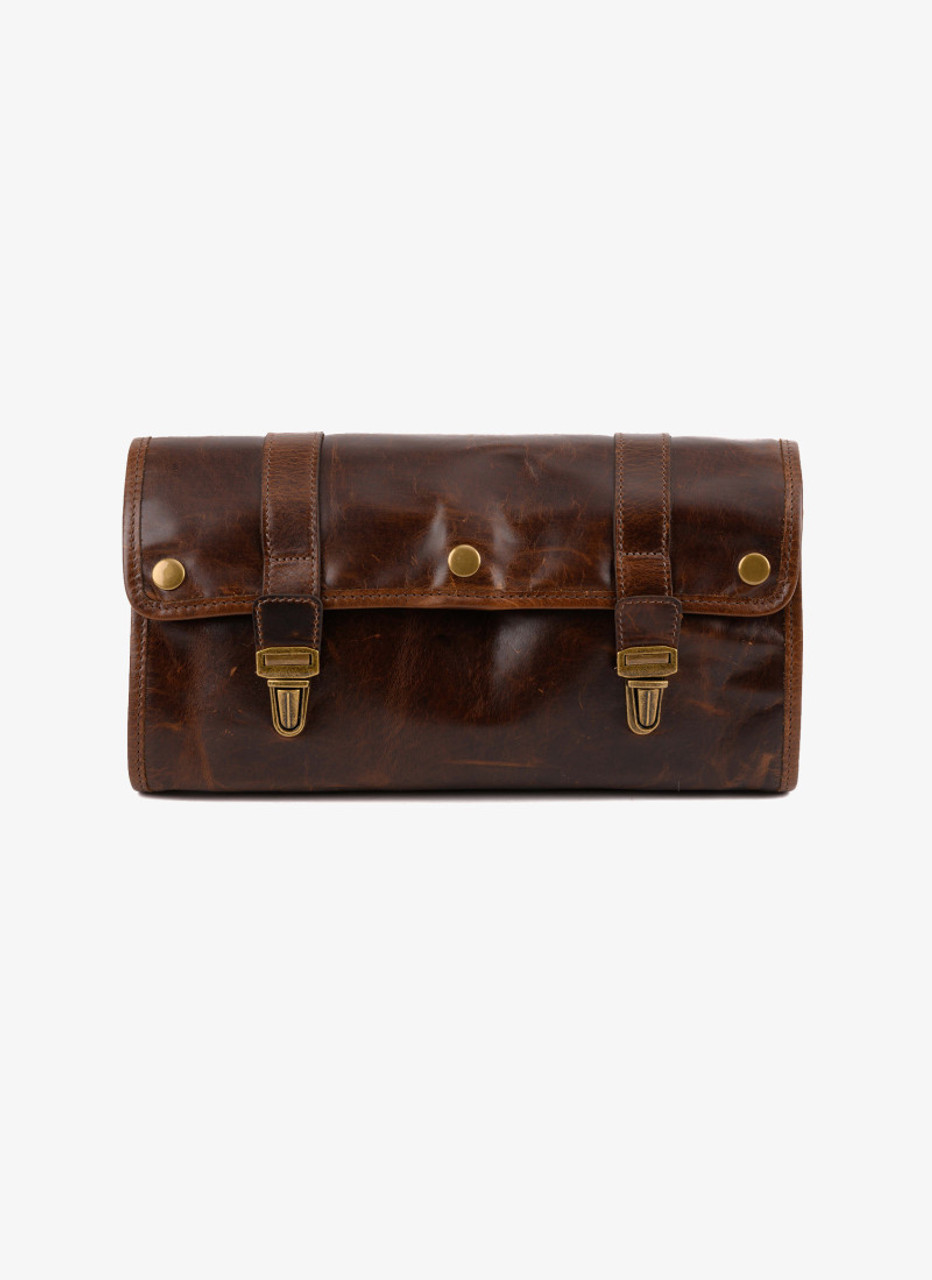 Leather Hanging Wash Bag | Austin Hanging Wash Kit | Moore & Giles