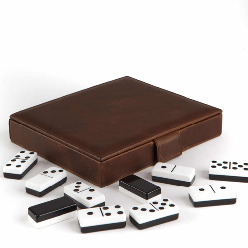 Leather Dominoes Set