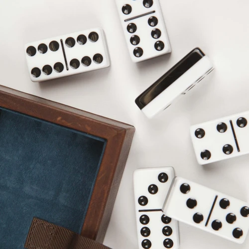 Leather Dominoes Set