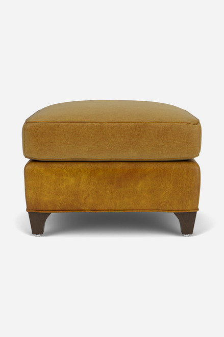 Hamilton Ottoman - Mohair & Leather