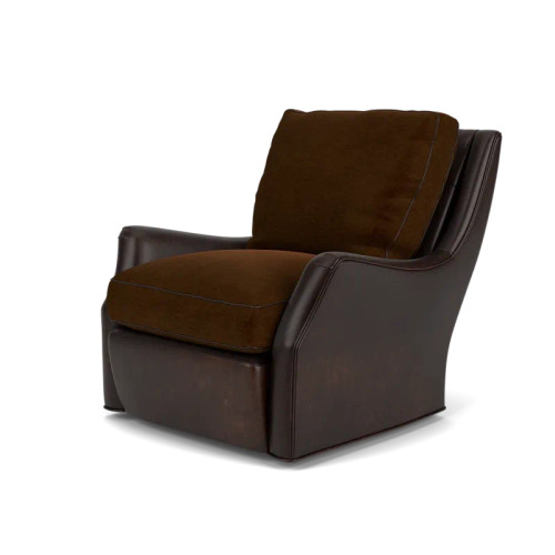 Hamilton Swivel Chair - Mohair & Leather