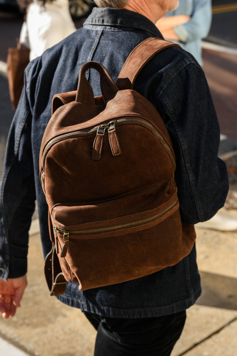 Reclaimed Leather Backpack | Moore & Giles