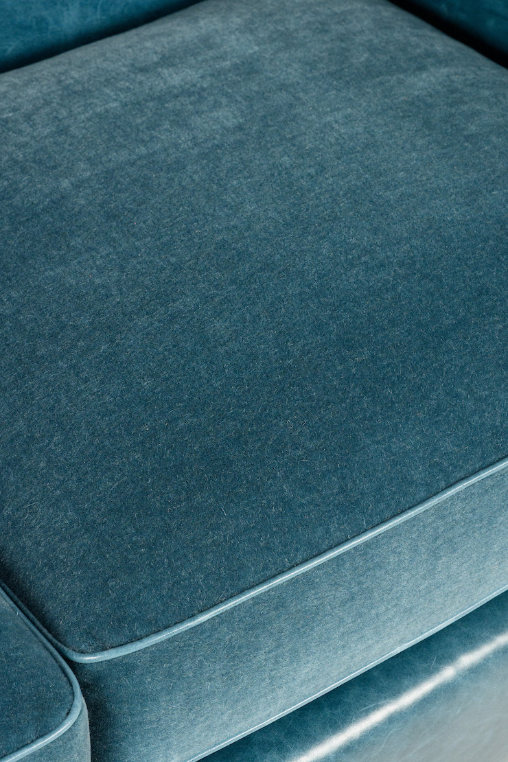 Traynham Club Chair in Mohair and Leather