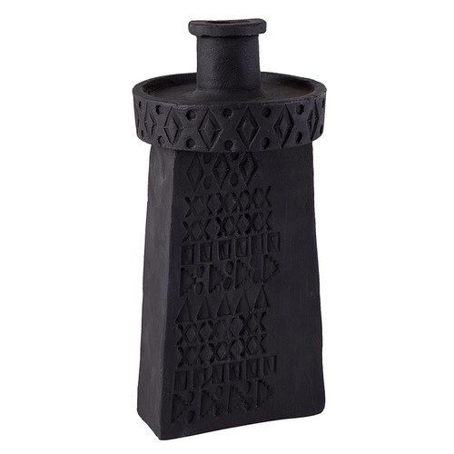 Black Engraved Candleholder