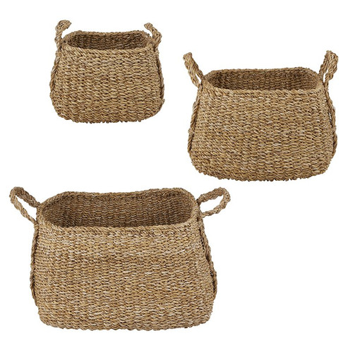 Square Basket with Handles Set - Large