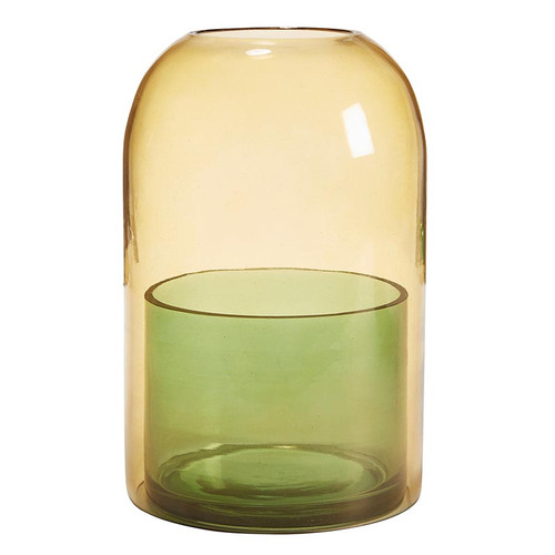 Amber/Green Candle Cloche