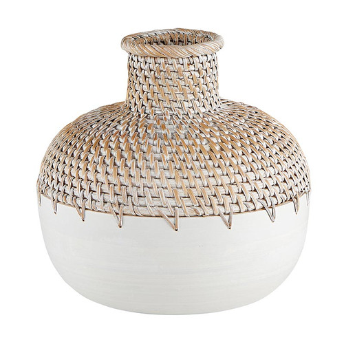 White Bamboo Vase - Small