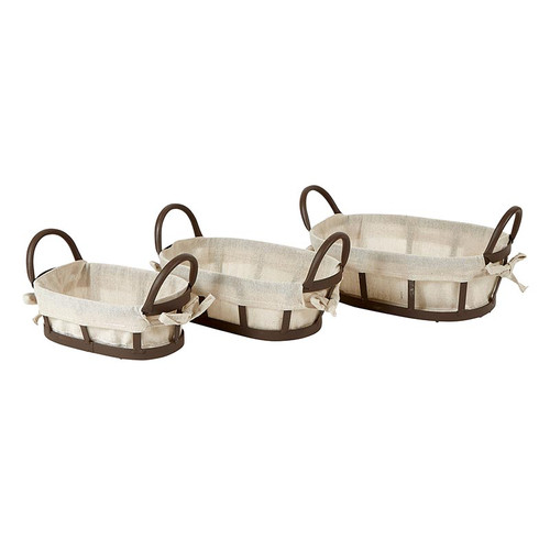 Metal & Fabric Basket Set